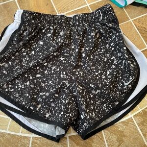 Nike black and white shorts